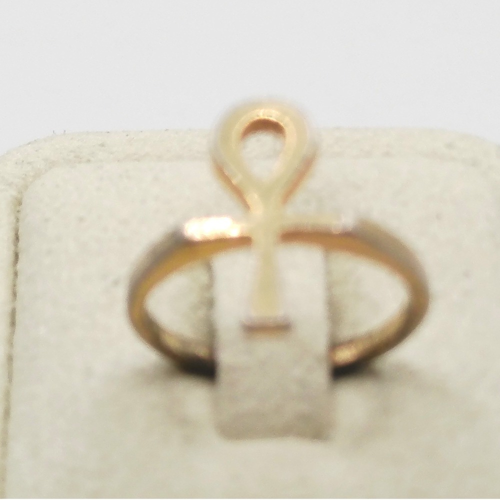 Joseph Esposito Gold Plated Ankh Cross Ring Egyptian Key of Life Symbol Size 5